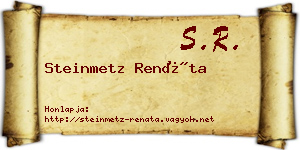 Steinmetz Renáta névjegykártya