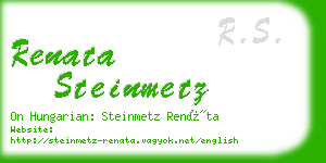 renata steinmetz business card